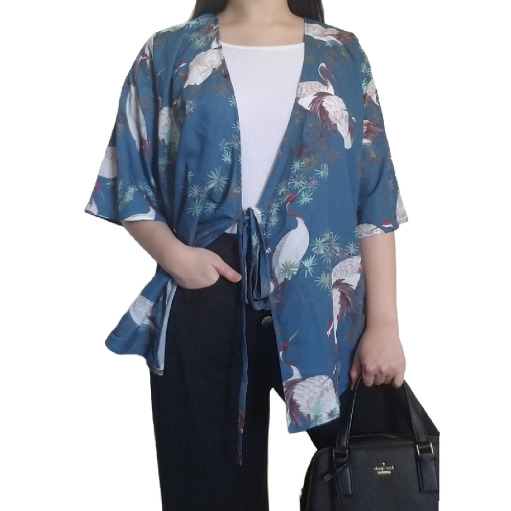 NWT RD & koko Self-tie Open Front Kimono Cardigan